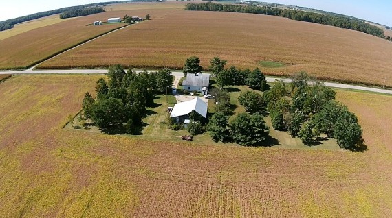 Rear of Farmhouse on 70 acre Farm
