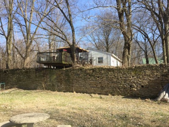 Old foundation on tract 3