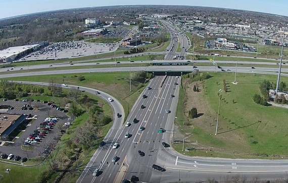 Looking N at the intersection of I-70 and SR-256