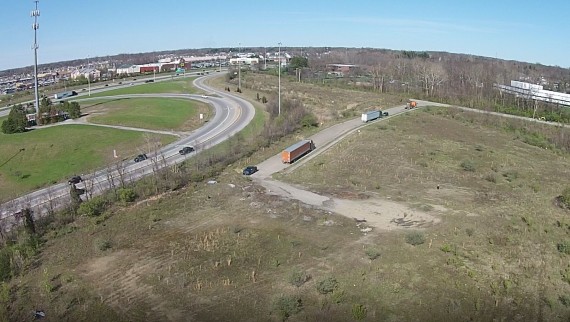 Looking NE showing the on ramp to I-70