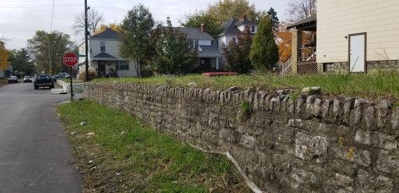 Stone Retaining Wall & Parking Area