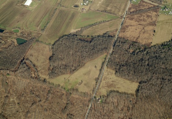 Aerial showing the Southern portion of the farm