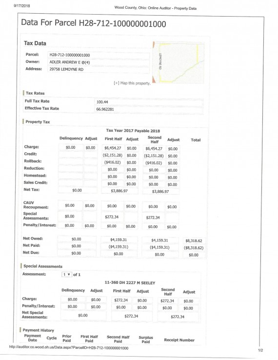 Past Real Estate Auction 29758 Lemoyne Rd