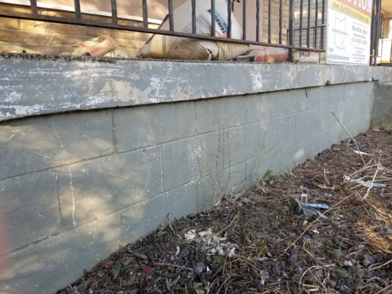 Front Porch Concrete Block Foundation