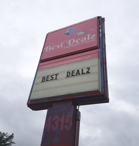 Double Sided Illuminated Sign Facing Main Street East West