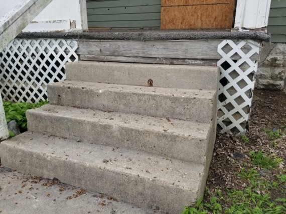 Front entrance steps