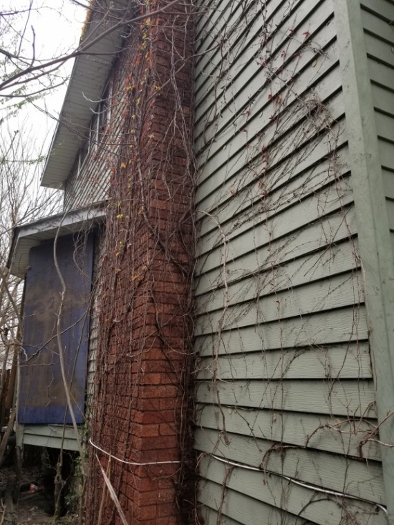 Fireplace Chimney South Side of House