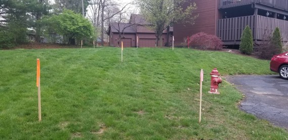 Fire Hydrant & Utility Easement Survey Stakes