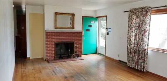 Living Room w/Wood Burning Fireplace