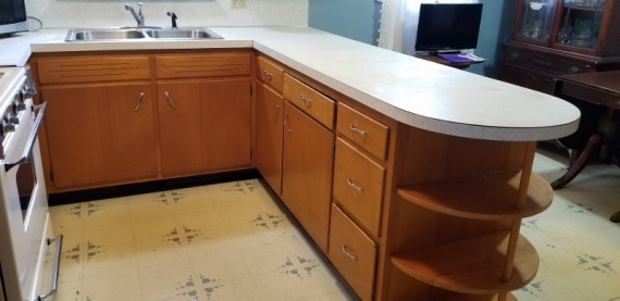 All Original Retro 1960's Mid Century Modern Kitchen Cabinets