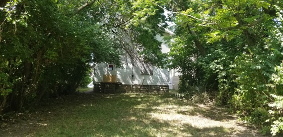 Shaded secluded back yard.