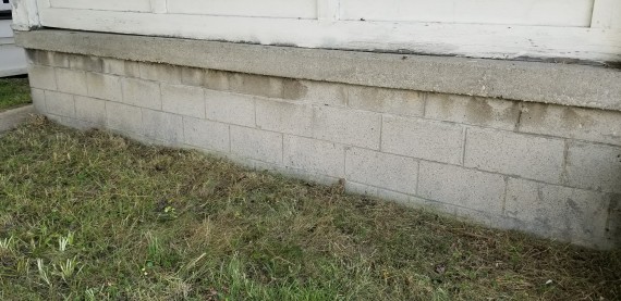 Front Porch Concrete Block Foundation
