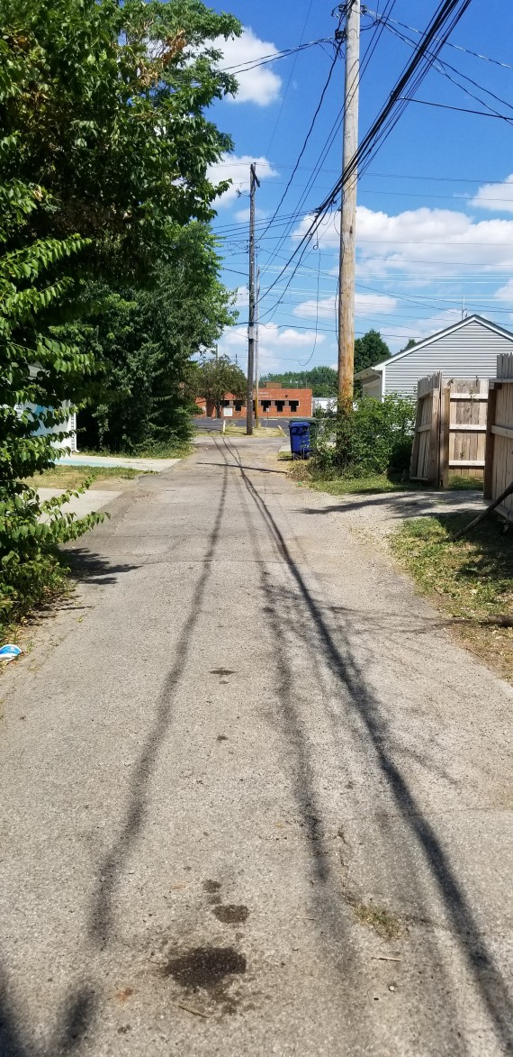 Alley access to off street parking in the back.