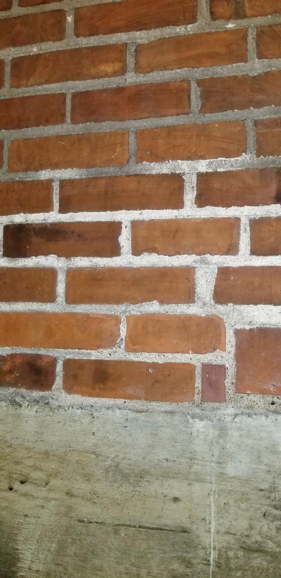 Brick on Top of Concrete Block Solid Foundation