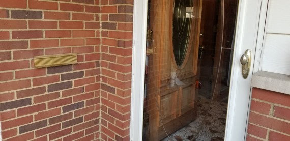 Front Door Garage Mail Slot With A Large Inside Storage Bin 