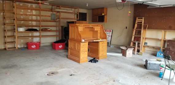 Two Car Attached Garage Storage Shelves Galore