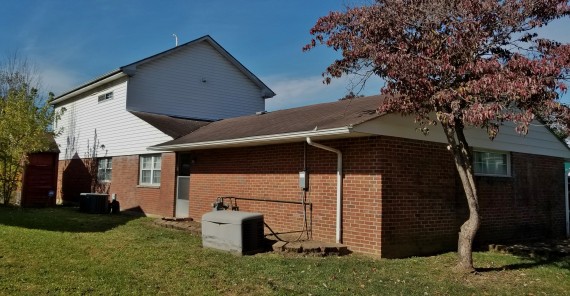 Back Side View Of The House & The 2-1/2 Car Garage