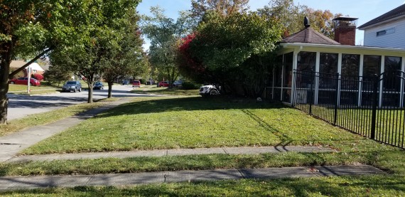 Stockholm Road Front Yard, Mature Trees, Landscaping & Side Walk 