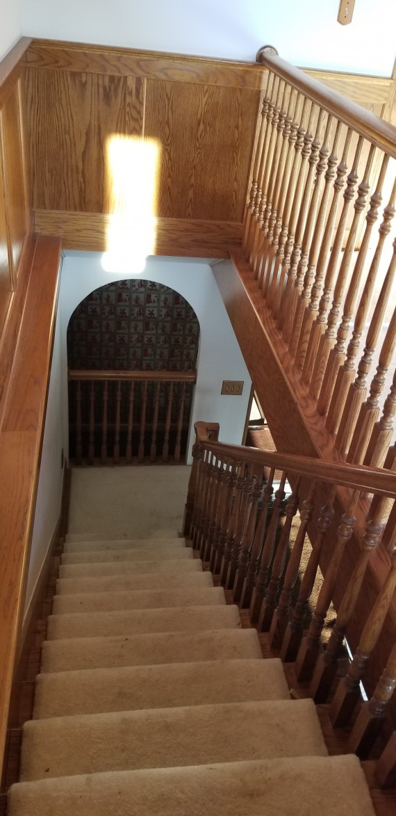 Staircase To Upstairs Grand Room Spectacular Woodwork