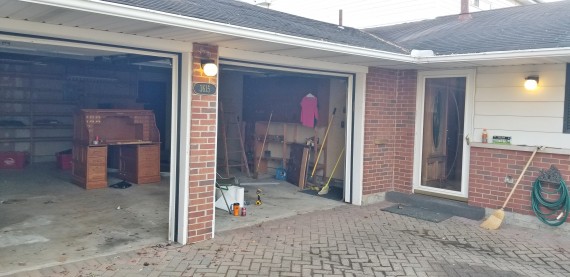 Two Car Attached Garage (2) Working Garage Door Openers