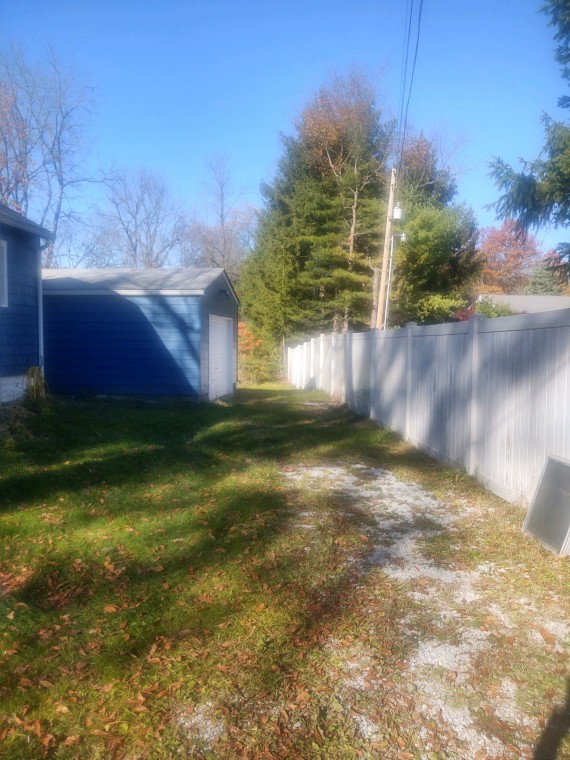 Move The Garage Door To The Other End. Wooden Privacy Fence