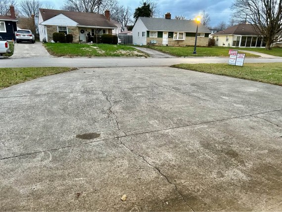 Huge 6 Car Concrete Driveway