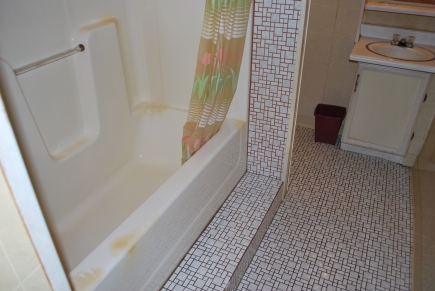 Larger bathroom with tub