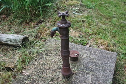 Working water spigot near the house