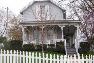 1.5 story house with nice fenced yard