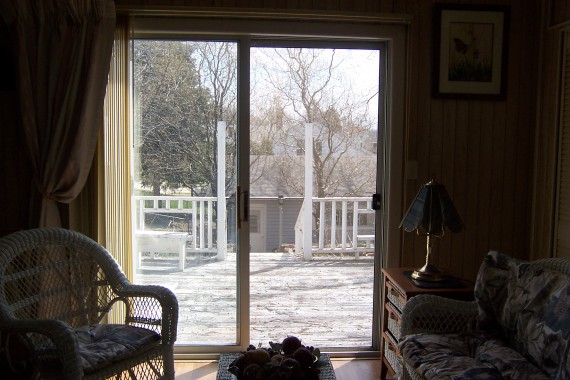 family room exit to back deck