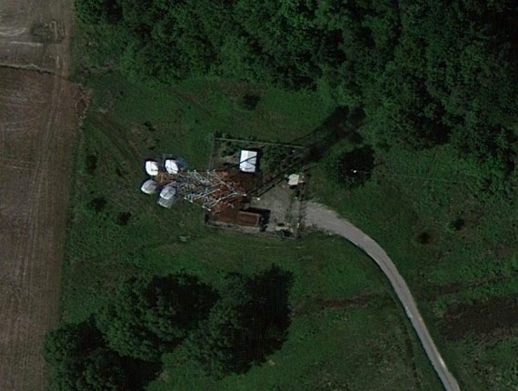 Aerial of cell tower