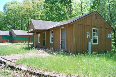 Counselor cabin and dining hall