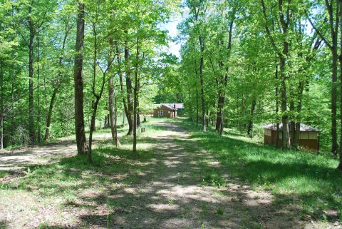 Gravel road on property