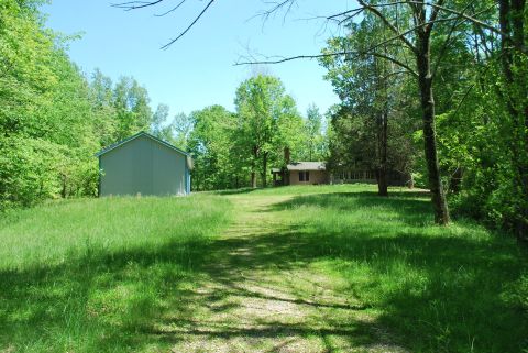 Pole building and main house